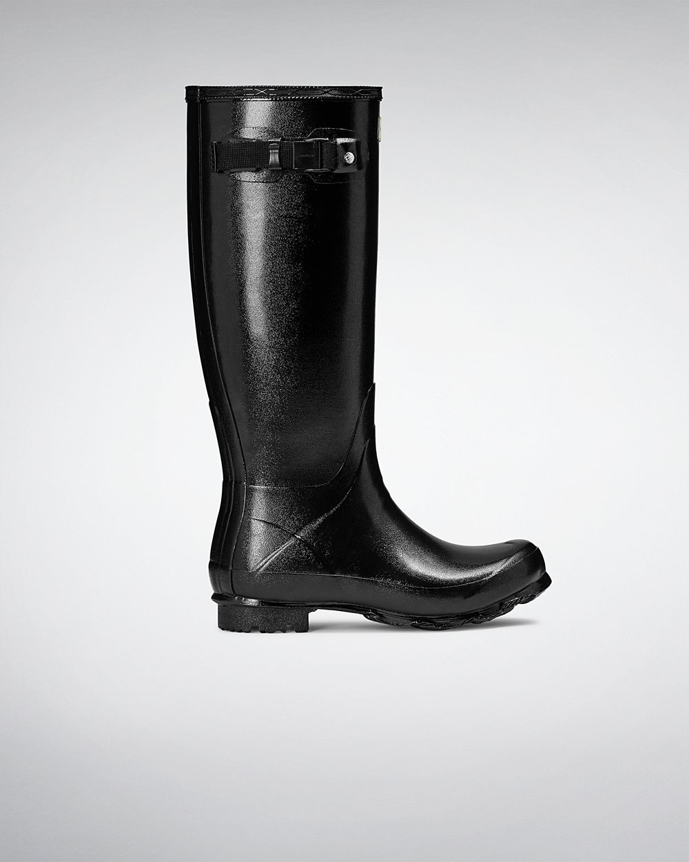Womens Tall Rain Boots - Hunter Norris Field Gloss (58JDYZEBW) - Black